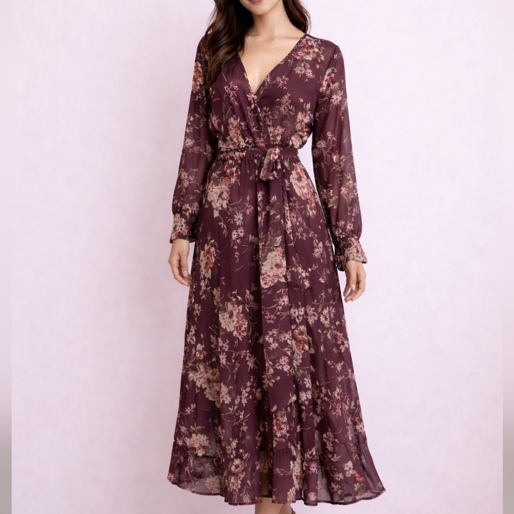🌸 SEDUCTIONS Floral Maxi Dress – Size Small 🌸